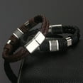 thumbnail image 6 of Xinyolin Men Bracelets Vintage Braided - Faux Leather Voguish Men Rope Bangles for Party, 6 of 8