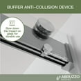 thumbnail image 2 of 56-60" W x 76" H Sliding Frameless Soft-Close Shower Door with Premium 3/8 Inch (10mm) Thick Tampered Glass in Brushed Nickel, 2 of 12