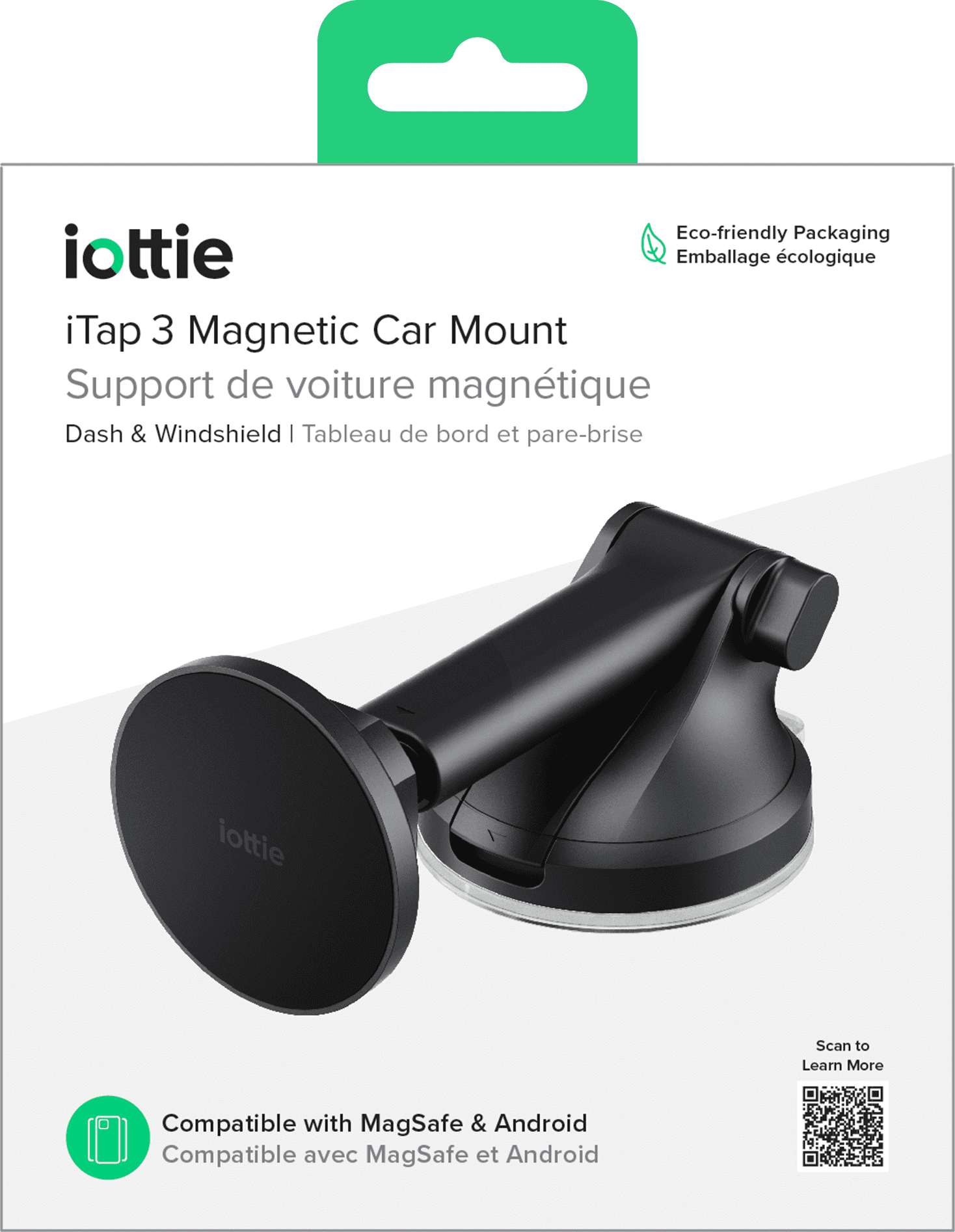 iOttie iTap 3 MagSafe Compatible Dashboard & Windshield Mount with Magnetic Ring Adapter