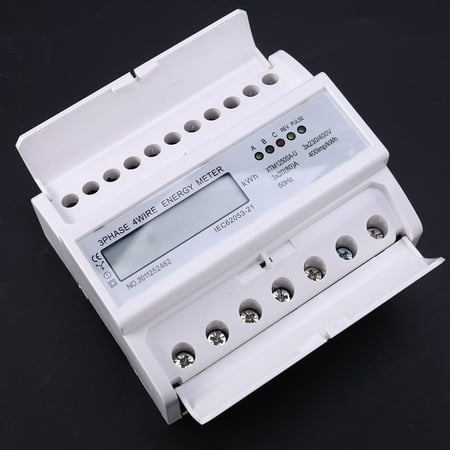 

energy meter 3 Phase 4 Wire Electric Digital Kwh Energy Meter LCD Wire DIN-Rail KWh Meter 230V/400V-20-80A