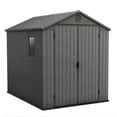 thumbnail image 1 of Keter Darwin 6 by 8 Foot Outdoor Garden Tool Storage Shed, Graphite Gray, 1 of 12