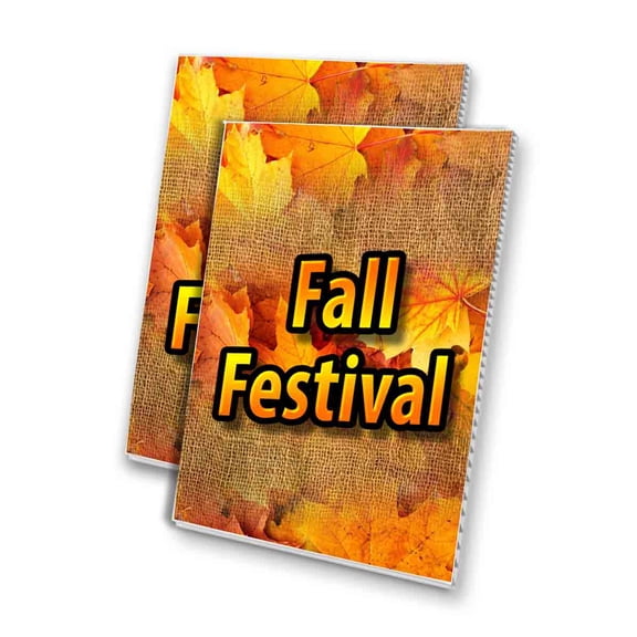 Fall Festival Alt (24" X 36") 4mm Corrugated Plastic Panel, Graphics Applied To 1 Side (Pk of 2)