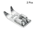 thumbnail image 3 of Uxcell uxcell 2pcs Zig Zag Straight Presser Feet Sewing Machine Presser Foot ,Silver, 3 of 4