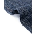 thumbnail image 6 of Unique Loom Braided Jute Collection Area Rug - Dhaka (8' Square Navy Blue), 6 of 11