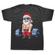 thumbnail image 2 of Camisetas divertidas de Papá Noel para levantamiento de pesas, gimnasio de Navidad, Deadlift, ropa informal de algodón con gráfico, camiseta de manga corta para regalos de cumpleaños, 2 of 4