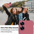 thumbnail image 2 of Compatible with Realme C55 Case for Women Men, Ultra Slim Realme C55 Phone Case Silicone Liquid Soft Shockproof Anti-Scratch Protective Cases (Camellia Red), 2 of 14