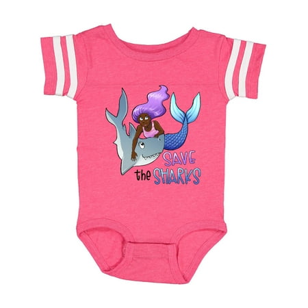 

Inktastic Save the Sharks- Mermaid Gift Baby Boy or Baby Girl Bodysuit