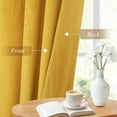 thumbnail image 5 of DriftAway Velvet Curtains Yellow Room Darkening 96 Inches Long 2 Panel Set Super Soft luxury Grommet Curtains Thermal Insulated Blackout Drapes for living room Bedroom Yellow 52 inch wide, 5 of 8
