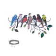 thumbnail image 1 of facefd 1/2/3/5 Multicolor Birds on a Wire Suncatcher Window Panel Home Decor 7 birds 1 Pc, 1 of 6