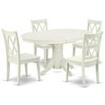 thumbnail image 2 of East West Furniture Dining Room Set Linen White, AVCL5-LWH-W, 2 of 6