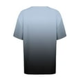 thumbnail image 3 of Womens Plus Size Summer Tops, Short Sleeve Shirts for Women Fashion Loose Fit Ombre Tie Dye V Neck T-Shirts, 3 of 6