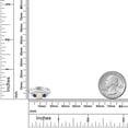 thumbnail image 4 of Gem Stone King 10K White Gold White Ethiopian Opal Blue Created Sapphire and White Lab Grown Diamond 5 Stone Bridal Engagement Wedding Ring Set for Women (0.69 Cttw, Round Cabochon, Size 7), 4 of 6
