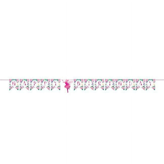 Creative Converting 340222 Floral Fairy Banner
