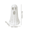 thumbnail image 2 of THOPBPRK 2026 Halloween Ghost with Witch Hat , Rattan White Ghost Centerpiece with Witch Hat – Halloween Birthday Gift, 11.8 Inch H, 2 of 7