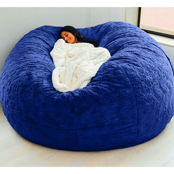 Bean Bag Covers for Adults, 6ft Giant Bean Bag Cover, Soft Fluffy Dutch Velvet Bean Bag Bed (No Filling), Oversized Lazy Sofa Cover Beanbag Lazy Sofa Bed Cover