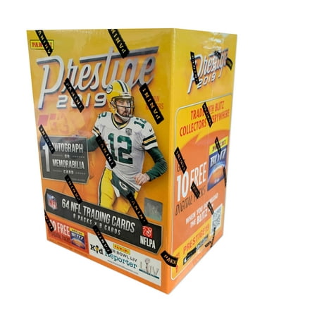 2019 Panini Prestige NFL Football Blaster Box- Featuring 2019 Rookies in Team Jerseys |1 autograph or memorabilia, 8 Rookies & 5 inserts per