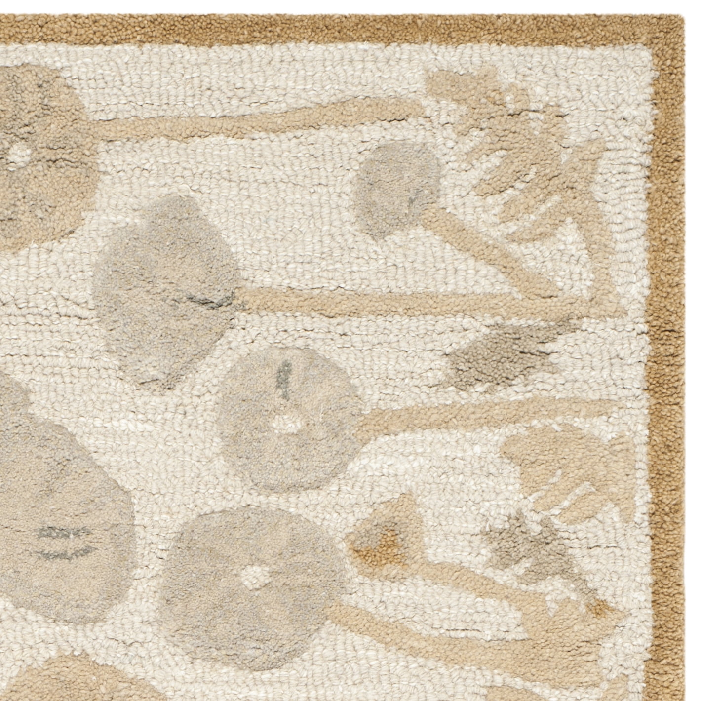 SAFAVIEH Martha Stewart Poppy Glossary Floral Area Rug, Nutshell/Brown, 5' x 8'