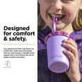 thumbnail image 3 of Klean Kanteen Kid's Cup Straw Lid 2-Pack - Food-Grade Silicone Cup Lids with Reusable Drinking Straws - Pink Tie Dye (Pack of 2), 3 of 7