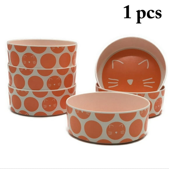 Pet Bowl Cute Cartoon Cat Design Pet Food Bowl Pet Feeder Bowl for Kittens