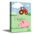 thumbnail image 1 of Awkward Styles Farm Canvas Decor Farm Animals Framed Art Kids Room Wall Art Cute Animals Farm Canvas Art Ready to Hang Picture Sunny Household Newborn Baby Room Wall Decor Farm Wallpapers Made in USA, 1 of 6