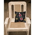 thumbnail image 2 of Carolines Treasures BB5197PW1818 Red and White Wine on Black Fabric Decorative Pillow  18H x18W multicolor, 2 of 2