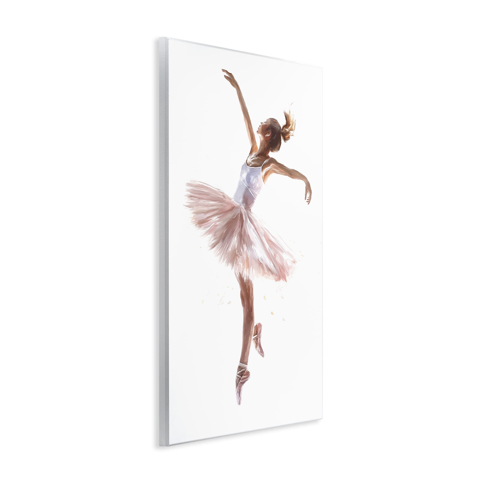 Stupell Industries Graceful Ballerina Pose Novelty Painting Unframed Art Print Wall Art, 13 x 19