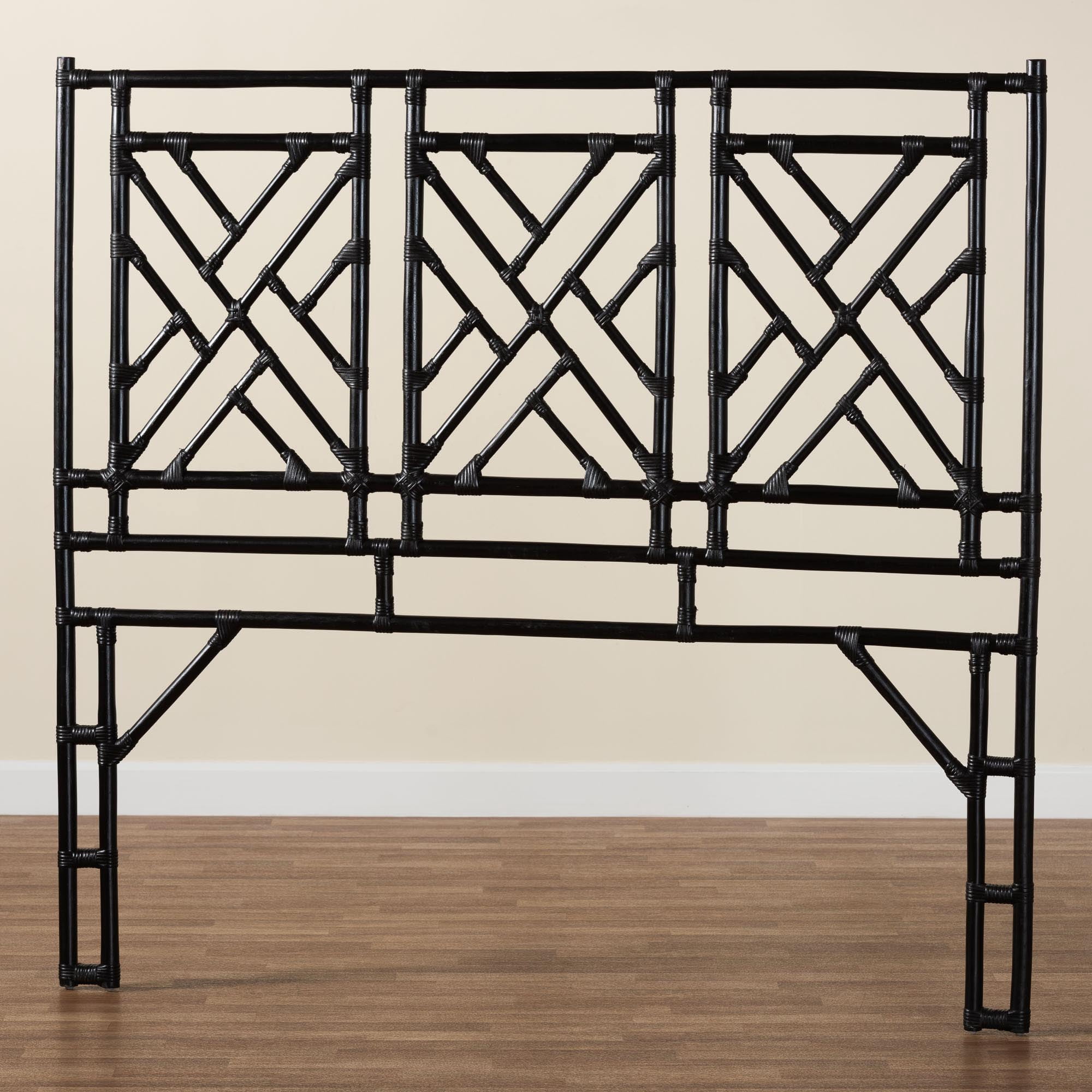 bali & pari Karavo Boho Standalone Headboard, King, Black