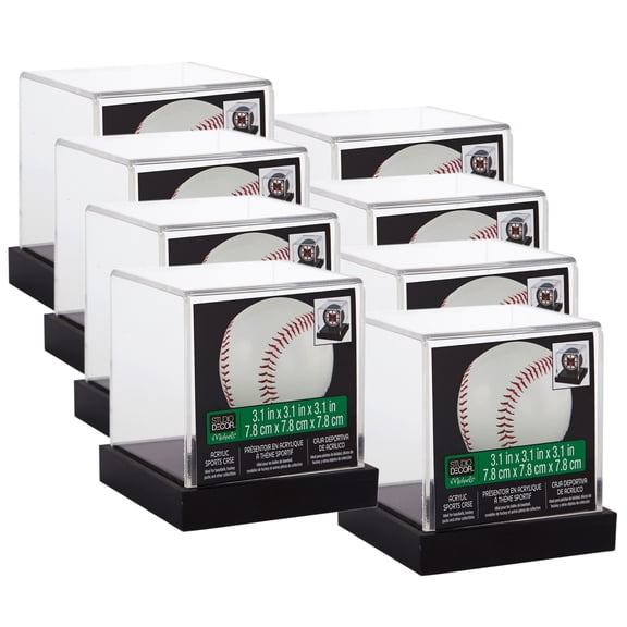 8 Pack: Baseball Display Case by Studio Decor