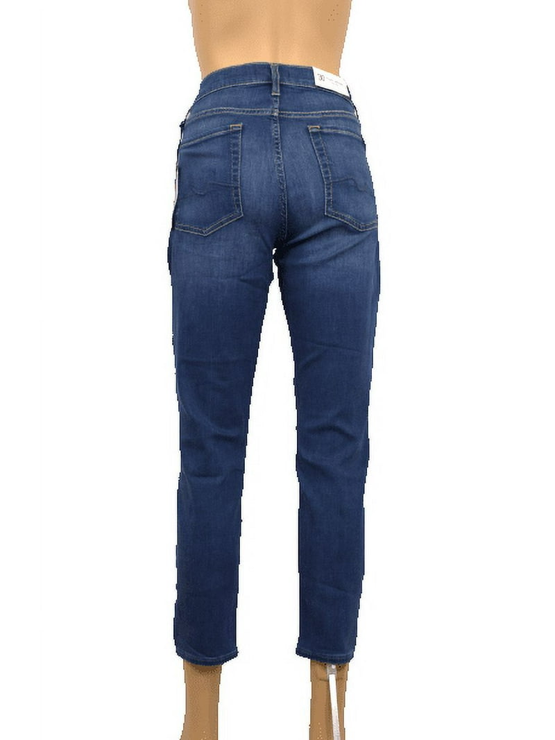 7 For All Mankind Gwenevere High-Waist Ankle Skinny Blue Jeans 