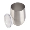 thumbnail image 1 of Copas de vino sin tallo de acero inoxidable de 12 oz con tapa y orificio para pajita, tazas de viaje de doble pared al vacío, 1 of 14