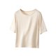 thumbnail image 2 of Neewe Womens Blend Cotton Plain Tops Summer Casual Fitted T Shirt Half Sleeve Loose Comfy Tee Daily, 2 of 7