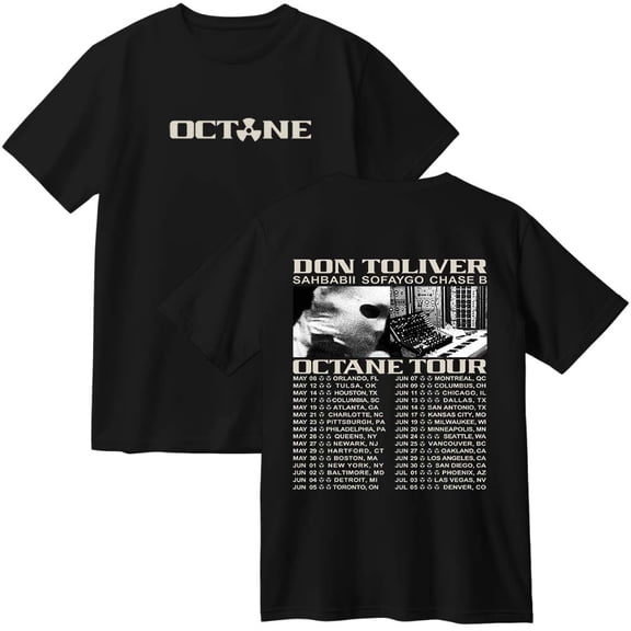 Don Toliver Octane Tour 2026 Merch Cotton T-Shirt Women Men Crewneck Short Sleeve Tee