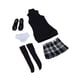 thumbnail image 4 of Ropa para figuras de acción femeninas a escala 1/6, ropa en miniatura, chaleco de punto, medias altas. Estilo D, 4 of 9