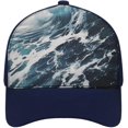 thumbnail image 1 of Beach Foam Wave Baseball Cap Classic Golf Cap Soft Dad Hat Multicolor Adjustable Low Profile Hat Unisex, 1 of 3