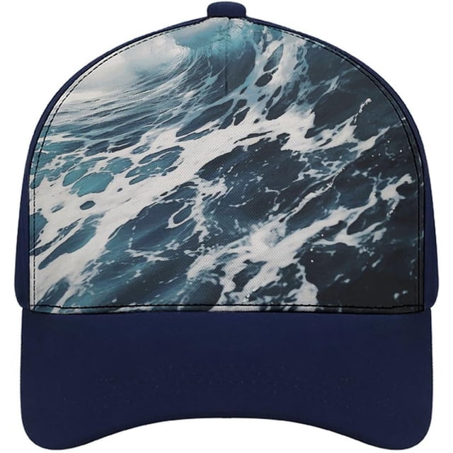 Beach Foam Wave Baseball Cap Classic Golf Cap Soft Dad Hat Multicolor Adjustable Low Profile Hat Unisex