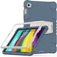 thumbnail image 3 of Shockproof Case for Samsung Galaxy Tab S6 10.5 2019 SM-T860/T865, Kids Friendly Heavy Duty Rugged Hybrid Protective Tablet Cover with Kickstand, Cornflower Blue, 3 of 8