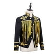 thumbnail image 6 of Men's Sequin Performance Suit Vintage Parade Outfits Suit Jackets Festival Costume Coat Stand Collar Slim Jacket, 6 of 7