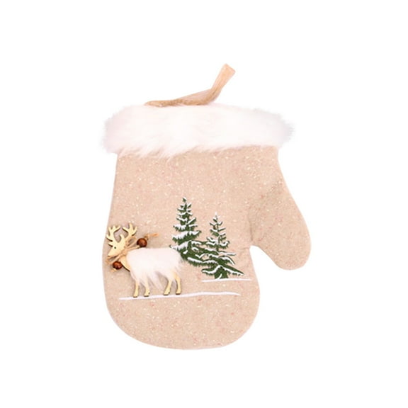 Zmeidao Christmas Resin Mitten Hanging Ornaments, Christmas Tree Ornaments, Festive Holiday Home Decor