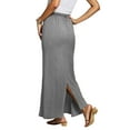 thumbnail image 6 of GEWSEY Womens Maxi Skirt 2025 Casual Flowy Elastic High Waist Long Skirts (Dark Gray, S), 6 of 7