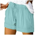 thumbnail image 3 of WAYUTE Womens Shorts Plus Size Shorts Casual 2025 Summer Beach Drawstring Shorts with Pockets Loose Cute Vacation Trendy Clothes, 3 of 7