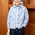 thumbnail image 2 of felwors Boys and Toddler Long Sleeve Cotton Button Up Dress Shirts (Blue,2-3 Years), 2 of 7