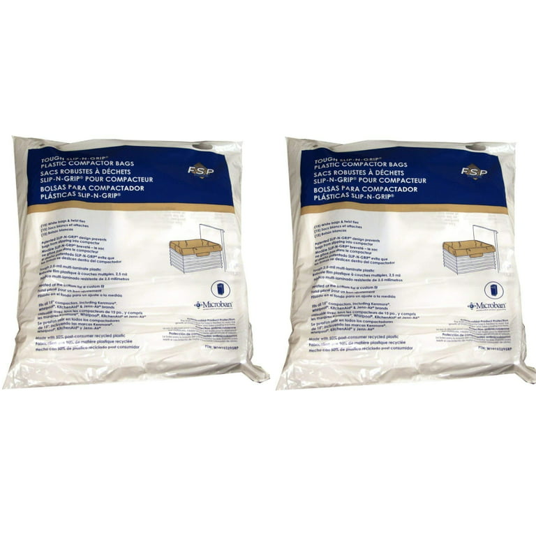 30 Whirlpool Trash Compactor Bags Compatible with Kenmore 15 