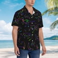 thumbnail image 2 of Lsque Dinosaur pattern Hawaiian Shirt for Men, Unisex Summer Beach Casual Short Sleeve Button Down Shirts-Large, 2 of 9