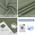 thumbnail image 4 of Green Solid Color Blackout Curtains for Bedroom/Living Room, Thermal Insulated Kitchen Curtains, Aesthetics Contemporary Luxury Grommet Darkening Window Treatment Drapes 52"x72"x2, 4 of 8
