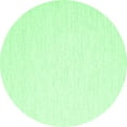 thumbnail image 1 of Ahgly Company Indoor Round Solid Emerald Green Modern Area Rugs, 3' Round, 1 of 4