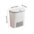 thumbnail image 3 of Fwttom Wall Mounted Garbage Bin, Kitchen Garbage Bin Wall Mounted Household Bathroom Toilet with Lid Living Room Cabinet Hanging Kitchen Waste Storage Bin, 3 of 6