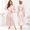 Blush Bridesmaid-One Size, variant on Sage Mother of the Bride One Size Long Satin Bridal Party Robe