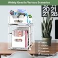 thumbnail image 6 of R RUIMEI 2-Tier Pull Out Under Sink Organizers and Storage for Bathroom, Kitchen, Metal Shelf Basket Holds up to 86lbs for Kitchen Bathroom Cabinet or Pantry(White), 6 of 7