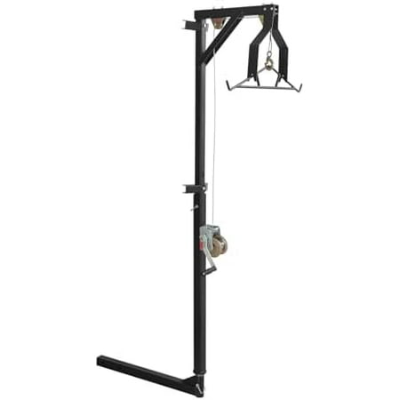 Hitch Hunting Deer Hoist 500lbs Capacity Truck Mounted Game Hoist with Gambrel Winch Adjustable Height and 360°Swivel for Hunting Hanging$$Other