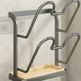thumbnail image 6 of Hovmgk Wall Mounted Cutting Board & Pan Rack, Multifunctional Kitchen Shelf, No Drill Pot Lid Holder, Space-Saving Wall Organizer, Grey, Perfect for Kitchen Utensils & Clutter-Free Storage, 6 of 6